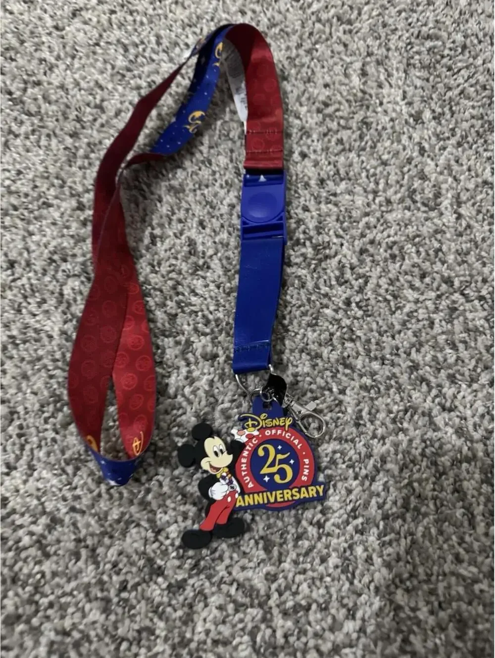 2025 Disney Parks 25th Anniversary Pin Trading Official Logo Lanyard